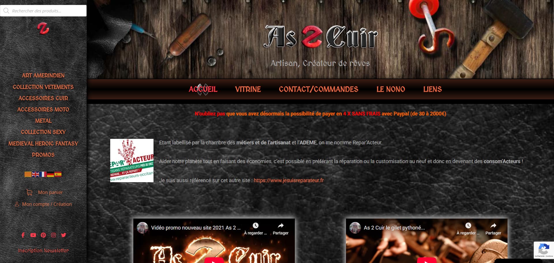 photo du site As 2 Cuir