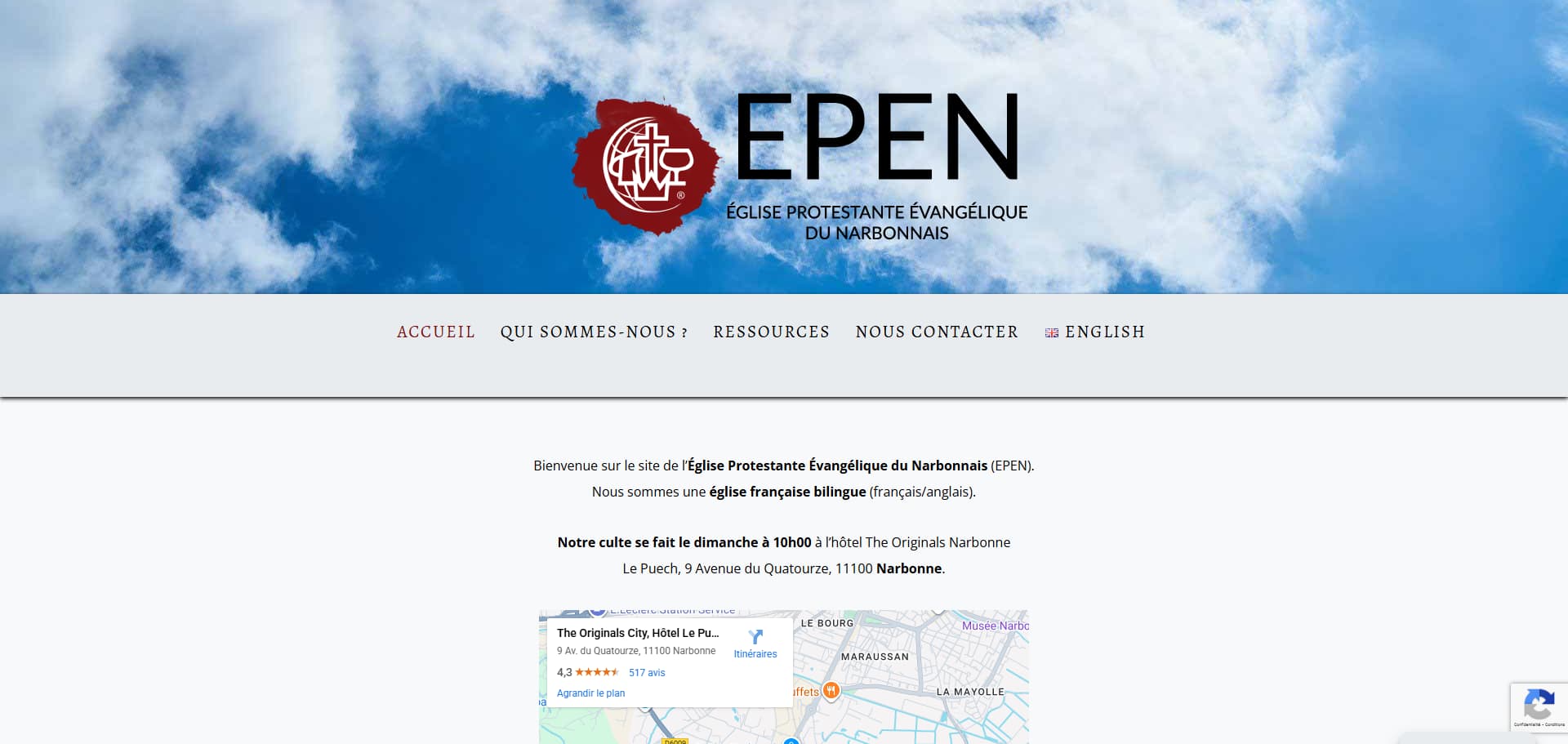 photo du site web Eglise Protestante Évangélique du Narbonnais
