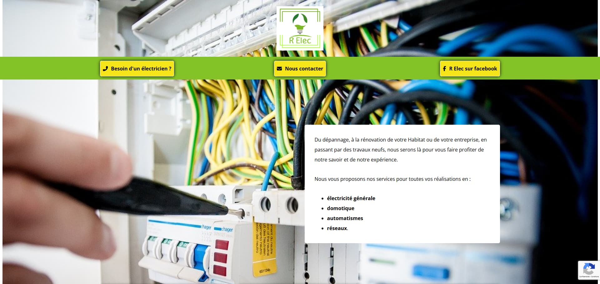 photo du site web R ELEC
