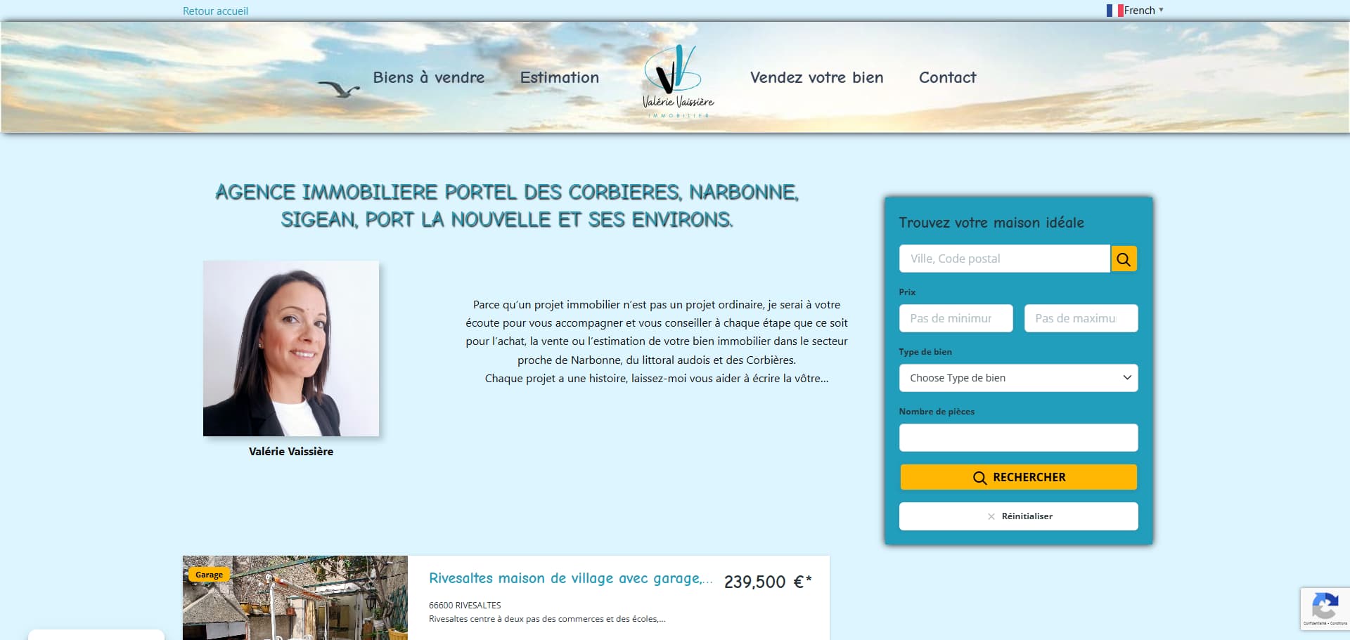 photo du site web Vaissière immobilier