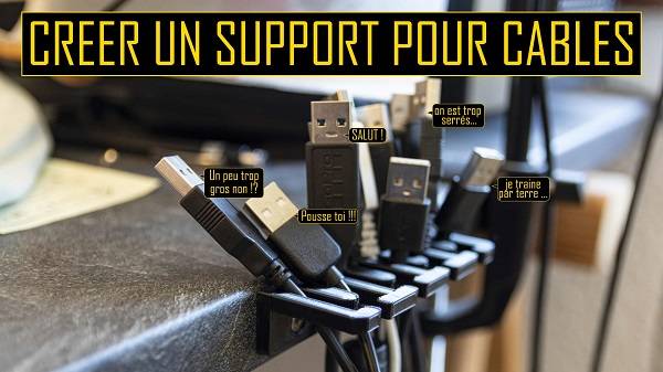 support pour câbles imprimé en 3d